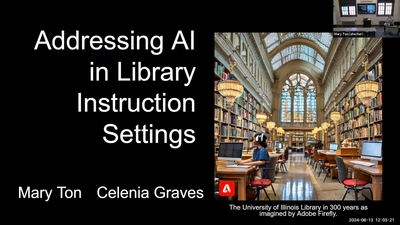 Addressing AI in Library Instruction Sessions - Illinois Media Space