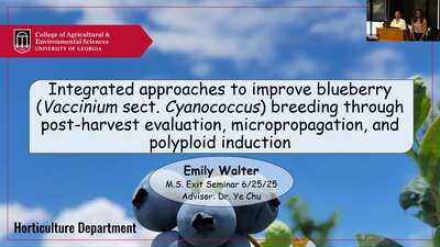 Emily Walter, Integrated approaches to improve blueberry (vaccinium ...