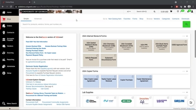 UGAmart: Creating and Managing Shopping Carts - University of Georgia ...