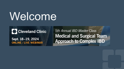 IBD Master Class - Day 2 - Sept. 19, 2024 - ConsultQD Live | Physician ...
