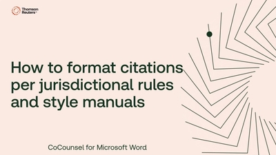How to format citations - Product Training - US | Thomson Reuters