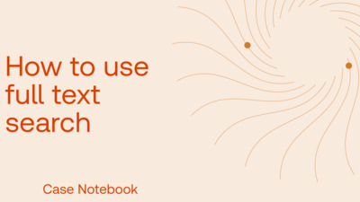 How to use full text search - Product Training - US | Thomson Reuters