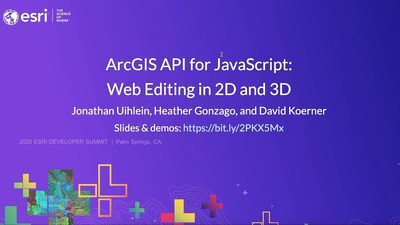 Web Editing in 2D and 3D - ArcGIS API for JavaScript - Esri Videos: GIS ...