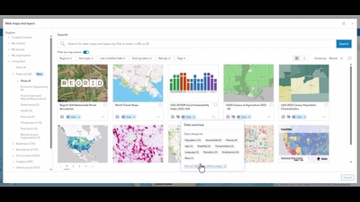 Add web maps and layers in Business Analyst Web App - Esri Videos: GIS ...