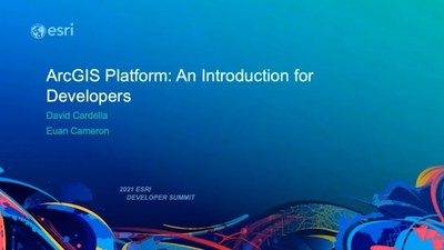 ArcGIS Platform: An Introduction for Developers - Esri Videos: GIS ...