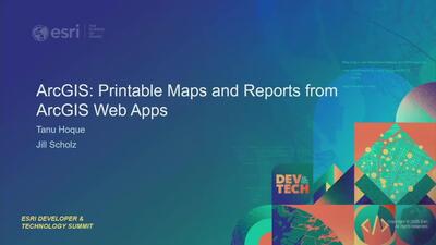 ArcGIS Enterprise: Printing Reports and Maps from ArcGIS Web ...