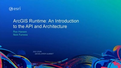 ArcGIS Runtime: An Introduction to the API and Architecture - Esri ...