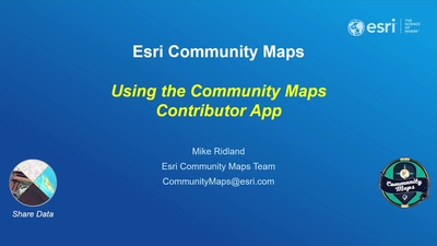 Using the Community Maps Contributor App - Esri Videos: GIS, Events ...