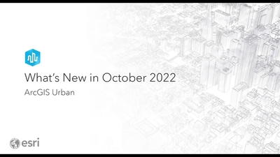 What's New in ArcGIS Urban (October 2022 Release) - Esri Videos: GIS ...