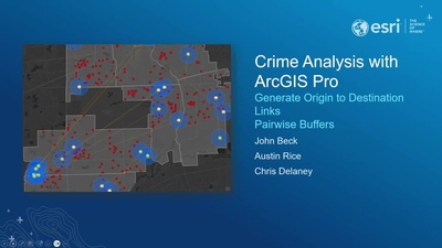 Crime Analysis With Arcgis Pro Video Blog Series Generate Origin To