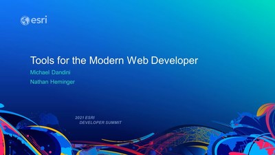 Tools for the Modern Web Developer - Esri Videos: GIS, Events, ArcGIS ...