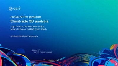 Client-Side 3D Analysis - ArcGIS API for JavaScript - Esri Videos: GIS ...