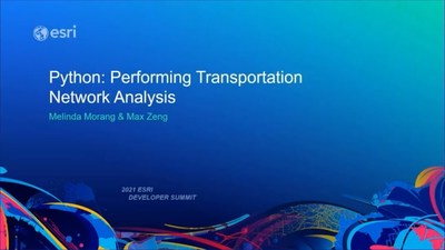 Python: Performing Transportation Network Analysis - Esri Videos: GIS ...