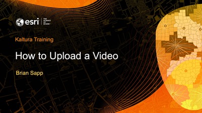 How to Upload a Video - Esri Videos: GIS, Events, ArcGIS Products ...