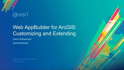 Web AppBuilder for ArcGIS: Customizing and Extending - Esri Videos: GIS ...