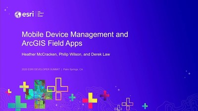 Mobile Device Management and ArcGIS Field Apps - Esri Videos: GIS ...