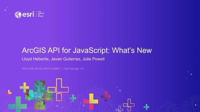 What's New - ArcGIS API for JavaScript - Esri Videos: GIS, Events ...