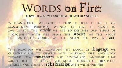 2012 Words on Fire Symposium: The Spring Creek Project Intro - OSU ...