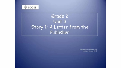 Story 1 Skills Read Aloud A Letter From The Publisher - Oneida Herkimer ...