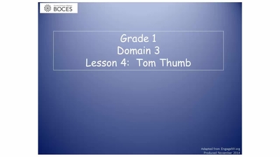 Lesson 4 Read Aloud: Tom Thumb - Oneida Herkimer Madison BOCES Support ...