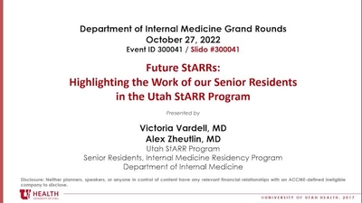 Future StARRs: Highlighting the Work of our Senior Residents in the ...