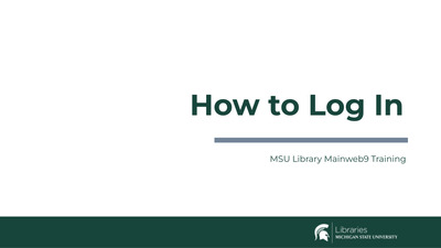How to Log In - MSU MediaSpace
