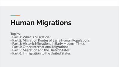 GEO151: Introduction to Human Migrations - MSU MediaSpace