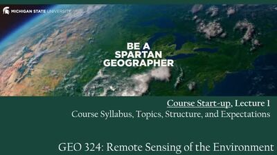 GEO 324, Video Microlecture: Unit 00 (Course Start Up), Lesson 01 ...